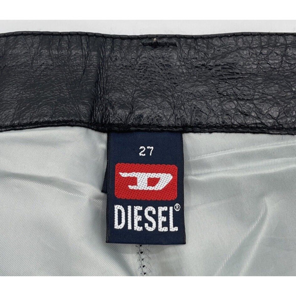 Diesel Leather Pants‎ Womens 27 Black - Picture 2 of 10